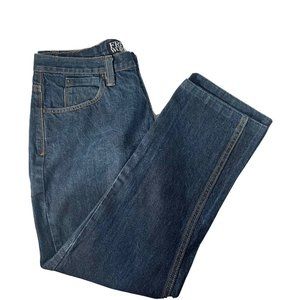 Free World Mens Messenger Straight Jeans Size 34 X 27 Denim Dark Wash Freeworld
